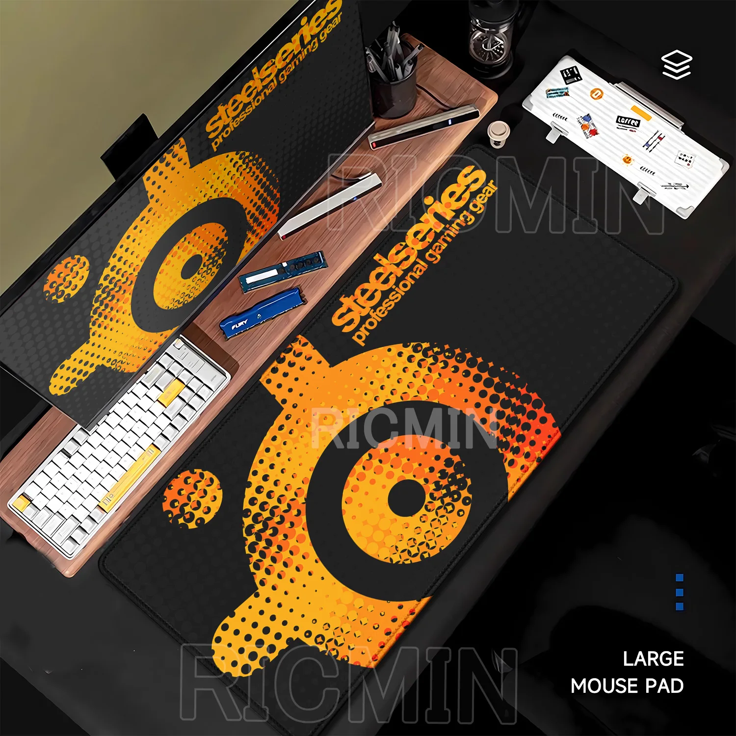 لوحة ماوس Steelseries كبيرة للوحة مفاتيح الألعاب، ألعاب خزانة الكمبيوتر، لوحة ماوس الكمبيوتر، ملحقات مكاتب الألعاب الأنيمي، حصيرة مكتبية متوفرة