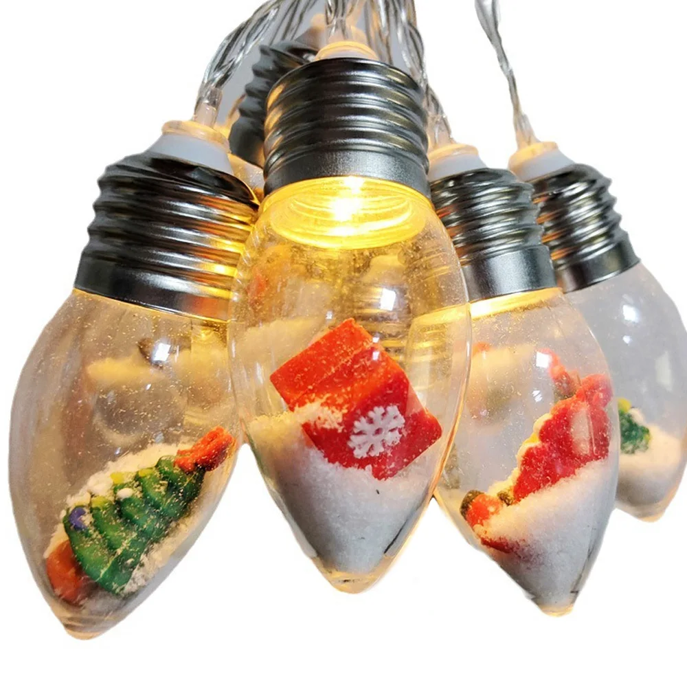 LED Bulb Lights Christmas Wall Mounted Lights Gifts Living Room Decoration Box String Lights