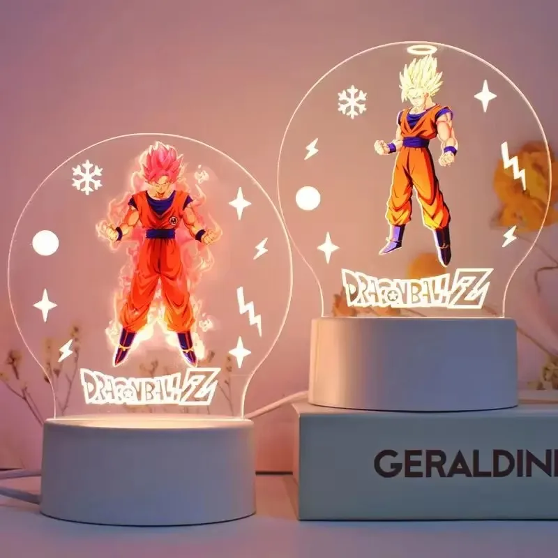 2024 Dragon Ball night light animation peripheral figures 3D ornaments Goku cartoon stand table lamp men women birthday gifts