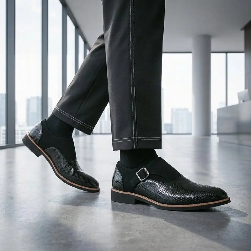 Men Business Formal Leather Shoes Men Comfortable Breathable Anti-slip Office Brand Shoes Gentleman Social Shoes Sizes 38-46