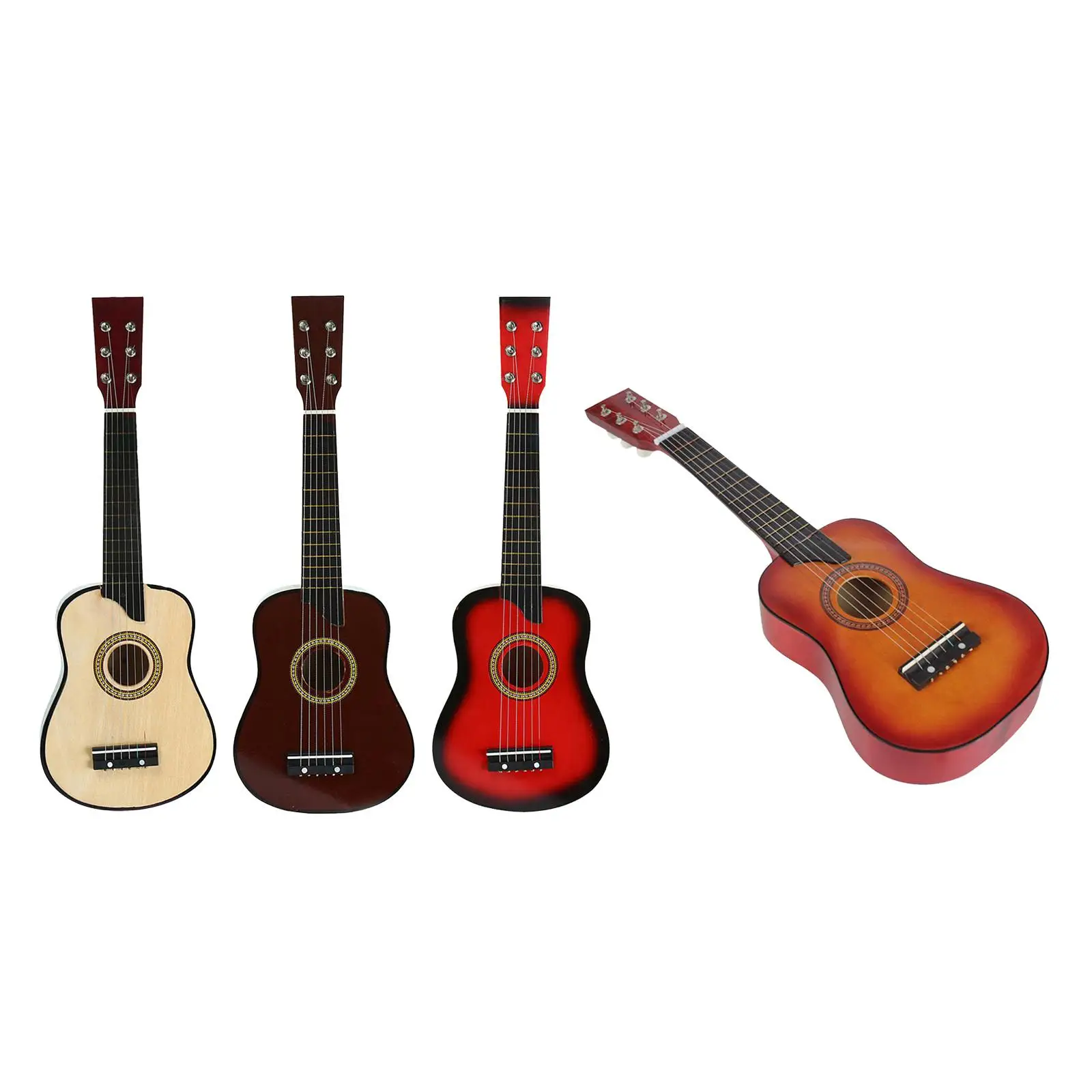 Set chitarra acustica in legno per bambini con 6 corde - Giocattolo per l'apprendimento musicale per bambini