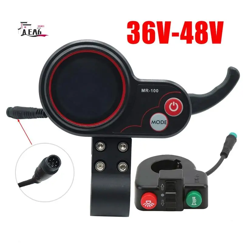 

AEA6-MR-100 LCD Display Dashboard Meter 6Pin+Switch Button For KUGOO M4 Electric Scooter Replacement Parts Accessories