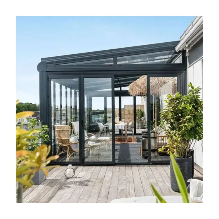 

Customized Four Seasons Winter Greenhouse Garden Aluminum Glass House Insulation Greenhouse