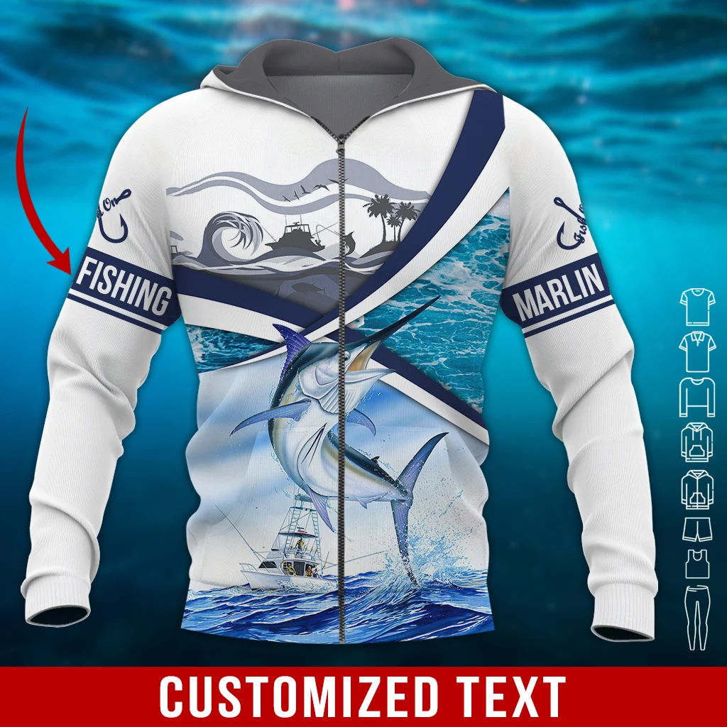 Sudadera con cremallera pesca marlin 3D PLstar Cosmos - imagen 3