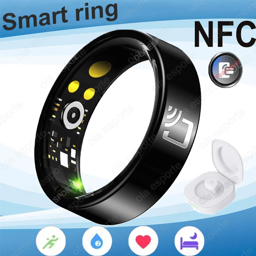

NFC Smart Ring Men Women Health Sleep Monitor Heart Rate Blood Oxygen Life Waterproof SmartRing Multi-sport Modes New
