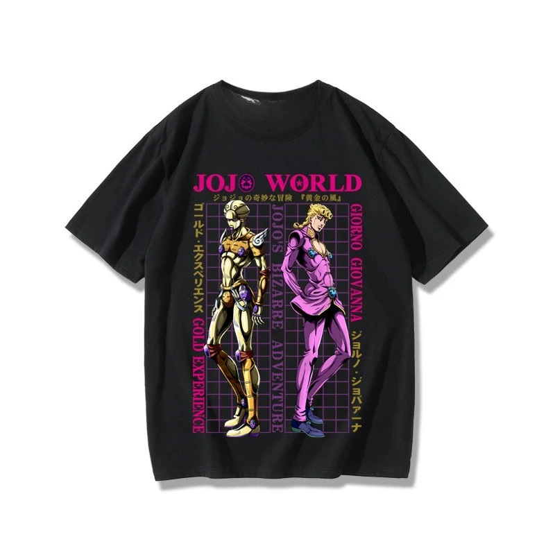 JOJO's Fantastic Adventure Joint Kurzarm-T-Shirt Golden Wind Jobana Gold Experience Anime Peripheral Halbarm