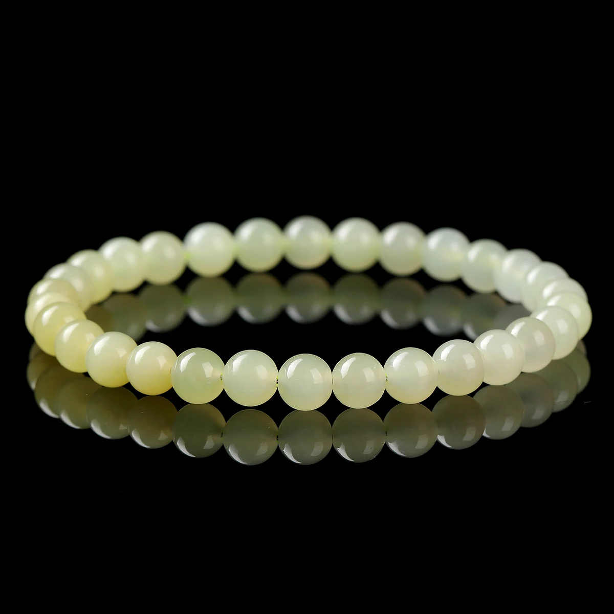 JD 5A 100% Natural Xinjiang Qiemo Hetian Jade Old-Style Bead Bracelet Healing Jade for Balance Elegance Unisex Gift view 5