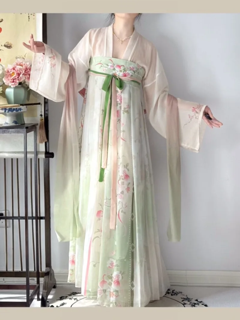 Vintage Hanfu Dance Ancient Costume Tang Dynasty Princess Traditional Chinese Style Clothing Hanfu Folk Dress Cosplay Fairy Set view 6