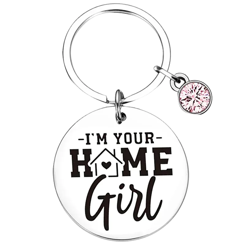 Cute Home Girl Keychain Real Estate Agent Broker Gift Key Chain Pendant New Home Gift