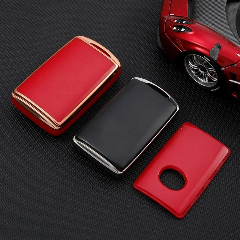 TPU Car Key Case Cover For Mazda 3 Alexa CX-30 CX-4 CX-5 CX-8 CX-9 3 4 Buttons Auto Remote Shell Protection Accessories