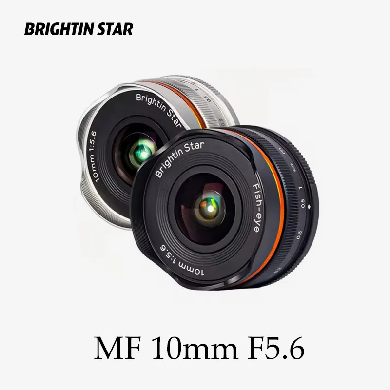 Brightin Star 10mm F5.6 Fisheye grand Angle APS-C objectif d'appareil photo sans miroir pour Sony ZV-E10 A6400 Canon EF-M Nikon Z Fujifilm
