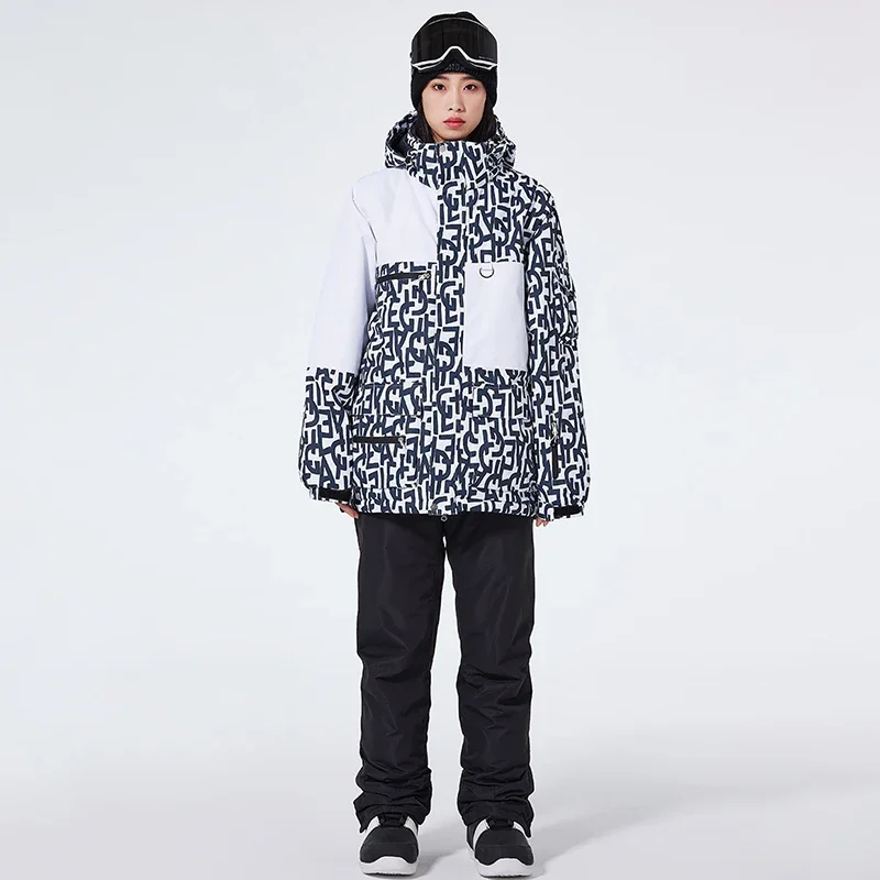 Combinaisons de ski chaudes imperméables pour femmes et hommes, sports de plein air, montagne, 506 ensembles, hiver, coupe-vent, tenues de neige pour femmes, vêtements