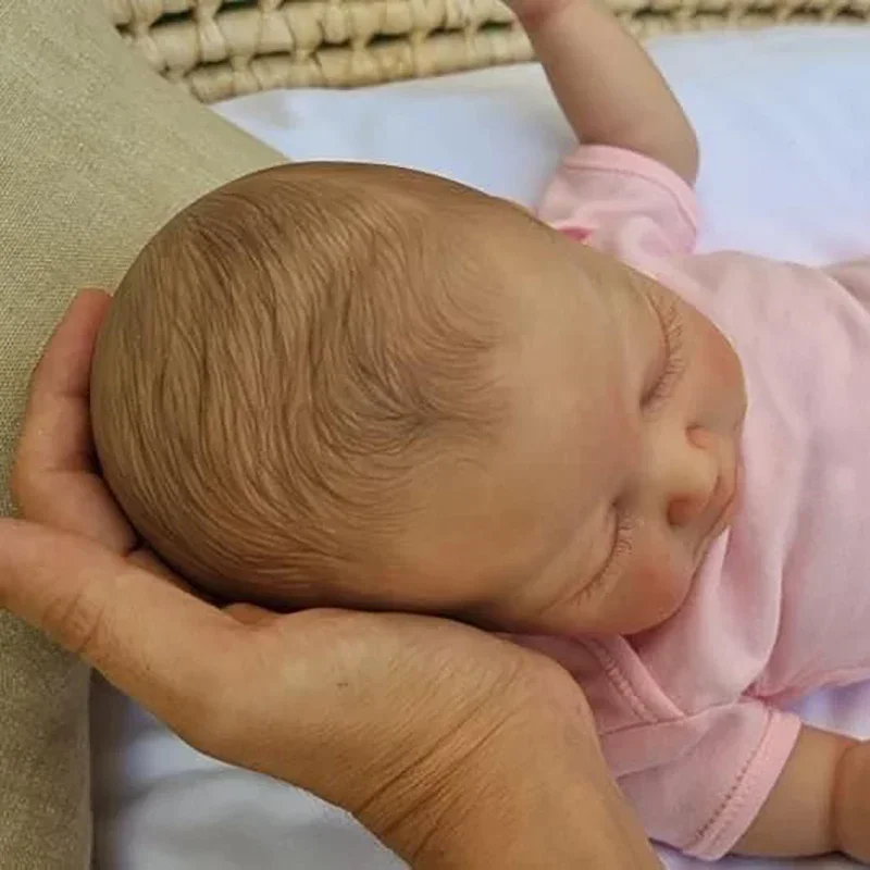 19'' déjà fini Reborn bébé août identique à l'image réaliste nouveau-né bébé poupée doux au toucher peau 3D avec des veines visibles