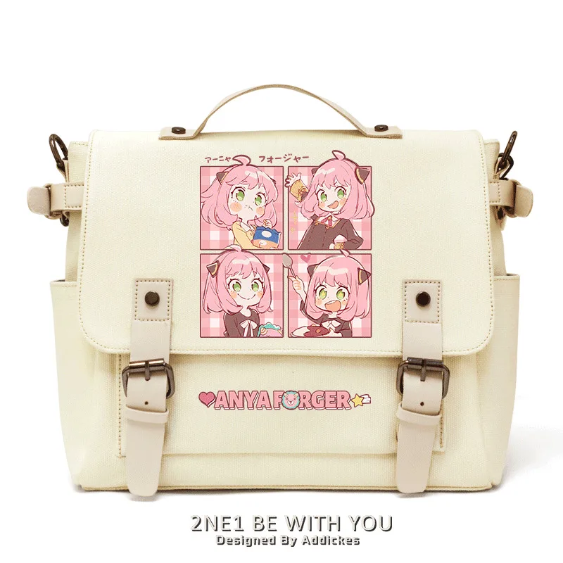 Spy X Family Anime Merchandise Aniya Cute Cartoon Single Shoulder Canvas School Carrying Books Crossbody Bag For Women Anime