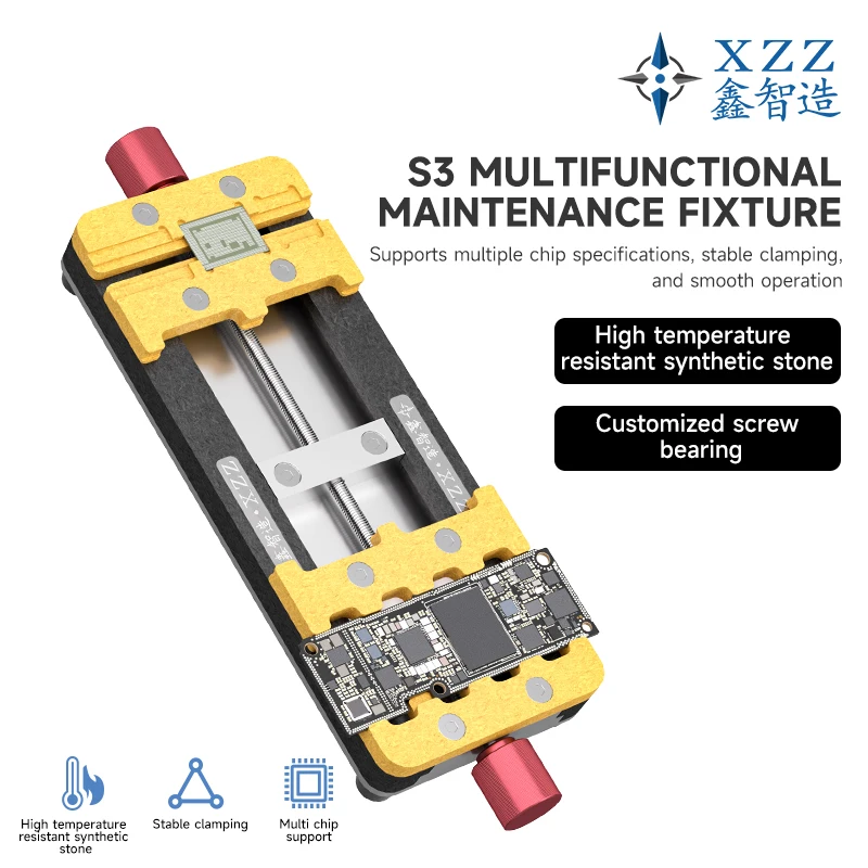 Soporte de soldadura de doble rodamiento ajustable, plantilla PCB, chip de CPU, accesorio de eliminación de pegamento, herramientas de reparación de placa base de teléfono móvil