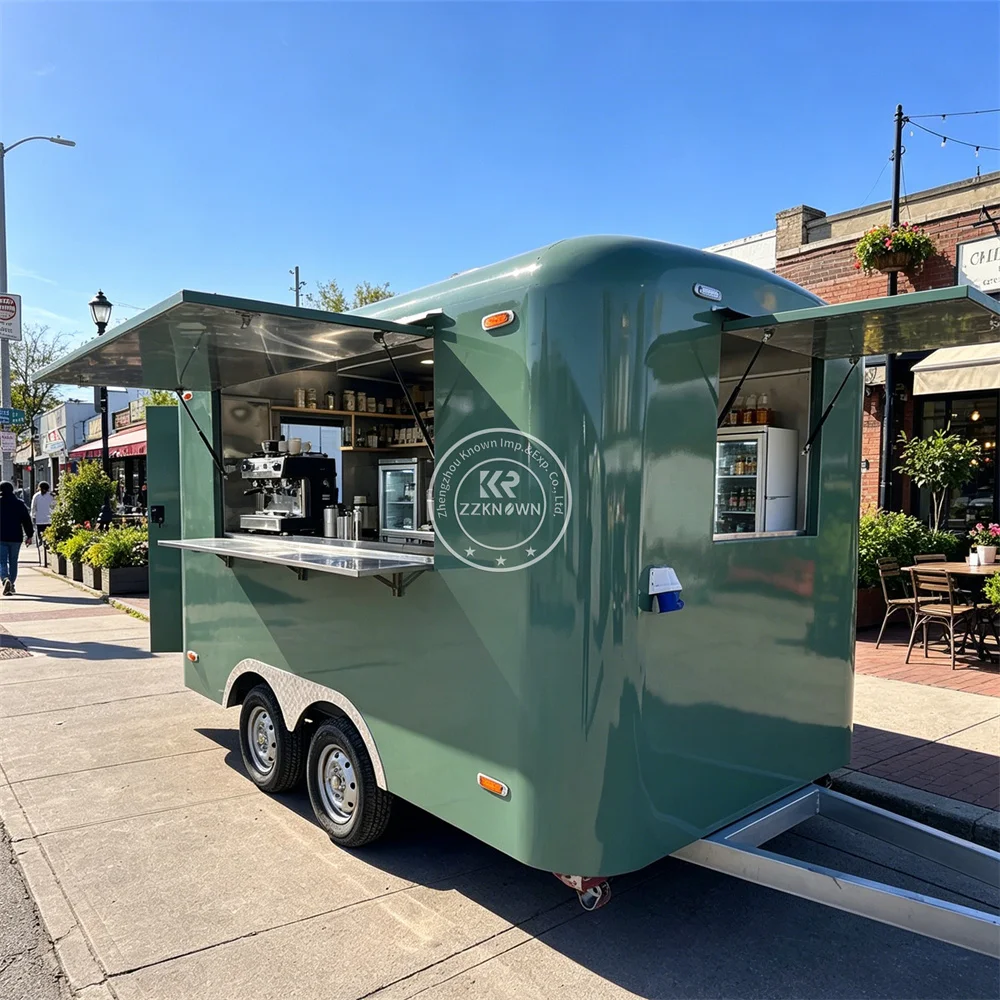 Mobile Hot Dog Food Truck Street Pizza Trailer Snack Cart Concession Food Trailer With Professional Kitchen Setup