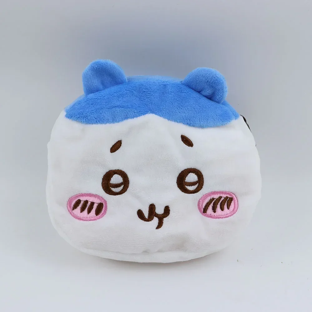 Plush Self  Anime Kawaii ハチワレ ちいかわ Coin Purse Large Capacity Double Sided Pencil Case Makeup Storage Bag Cartoon Gift