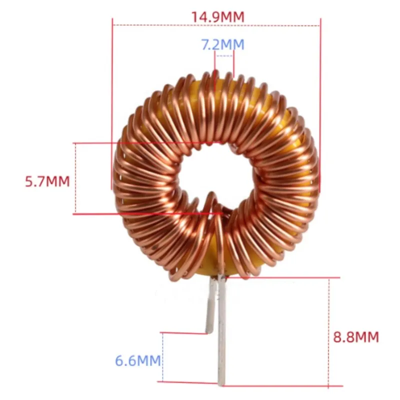10 x Inductor toroidal toroidal de núcleo de ferrita 100uH 81mOhm 2A Bobina