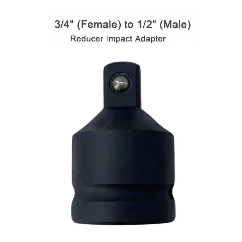 3/4" Drive Female To 1/2" Male Impact Socket Reducer for Use with Air Impact Wrenches, Breaker Bars, Ratchets