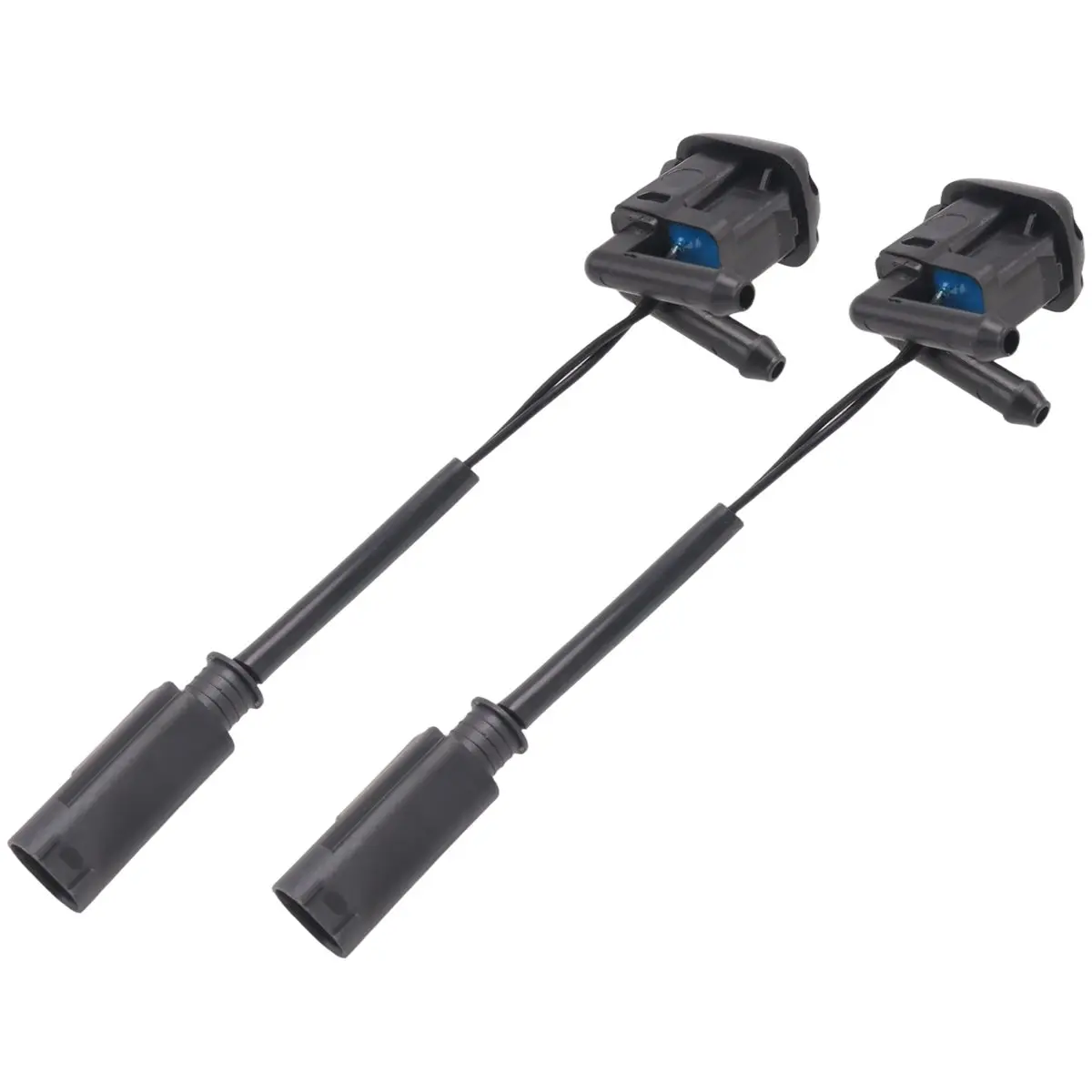 Compatible 1 Pair for - E39 5-Series 1997-2003 525I 528I 530I 540I M5 Windshield Washer Nozzle Heated Dual Inlet Squirter Jet