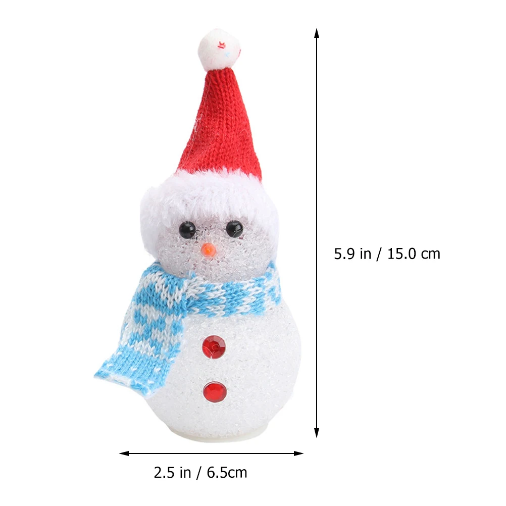 

Christmas Glowing Snowman Toys Xmas Lights LED Decorate Pvc Crystal Particles Winter