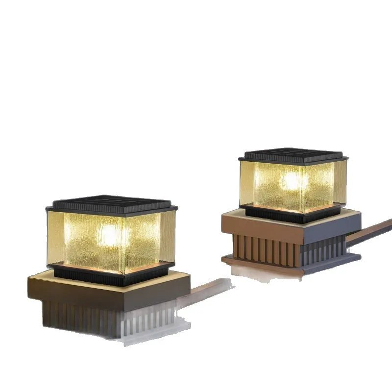 

Solar column lamp Villa courtyard gate Simple modern wall Outdoor waterproof