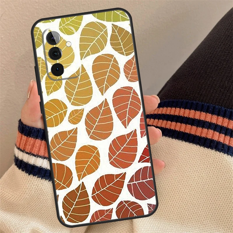 حافظة أوراق الخريف الملونة لهاتف سامسونج جالاكسي A55 A35 A33 A53 A13 A23 A17 A06 A16 A56 A36 A54 A34 A14 A52 A32 A15 #5