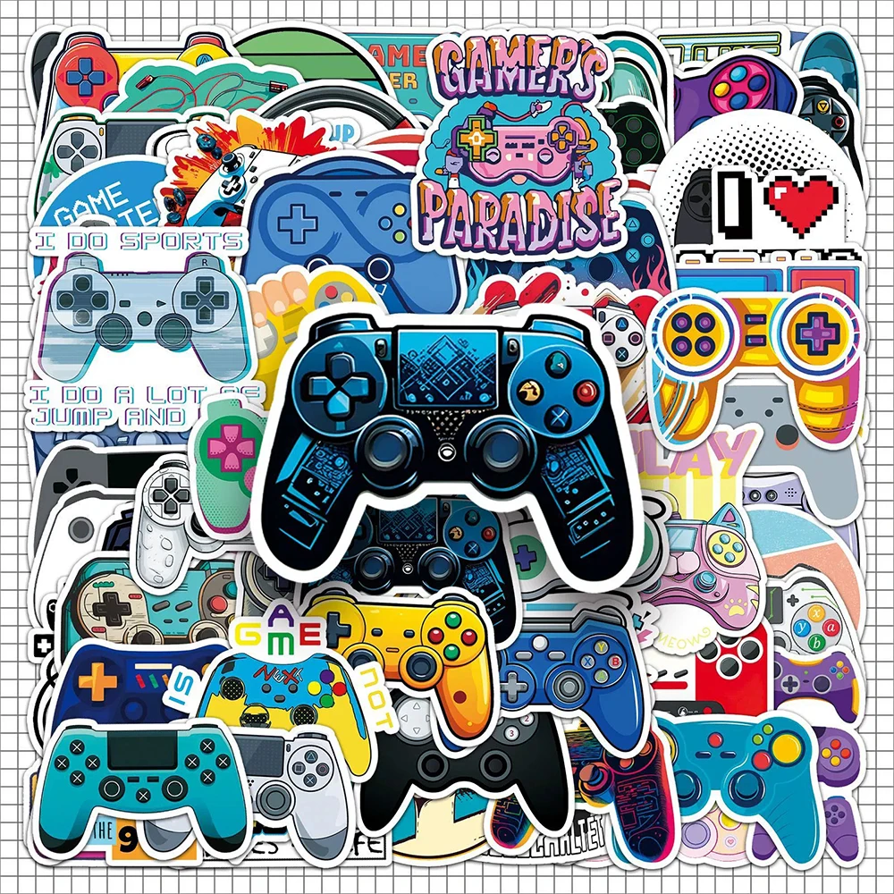 

10/30/50/100Pcs Classic Vintage Gamepad Joypad Graffiti Stickers Cool Cartoon Waterproof Graffiti Decal Sticker for Diary Phone