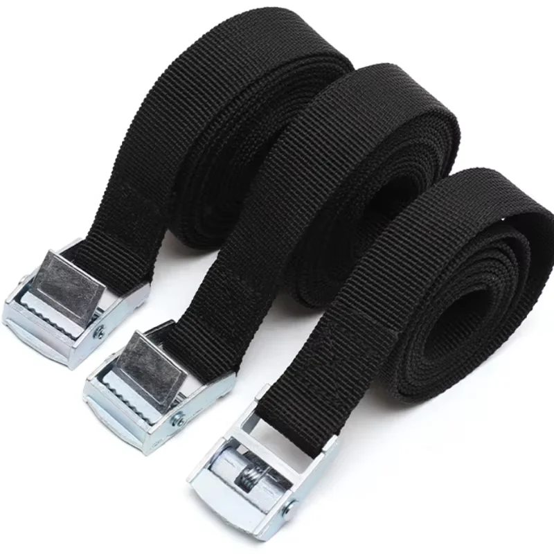 3pcs 2M Buckle Tie-Down bike With Car cargo Buckle Tow Rope Strong Belt Metal motorcycle forstraps Ratchet Belt for Luggage Bag