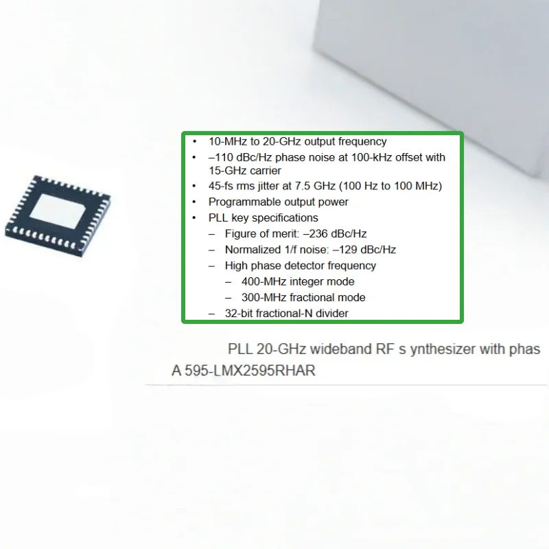 

10MHz TO 20GHz LMX2595 VQFN-40-EP(6x6)