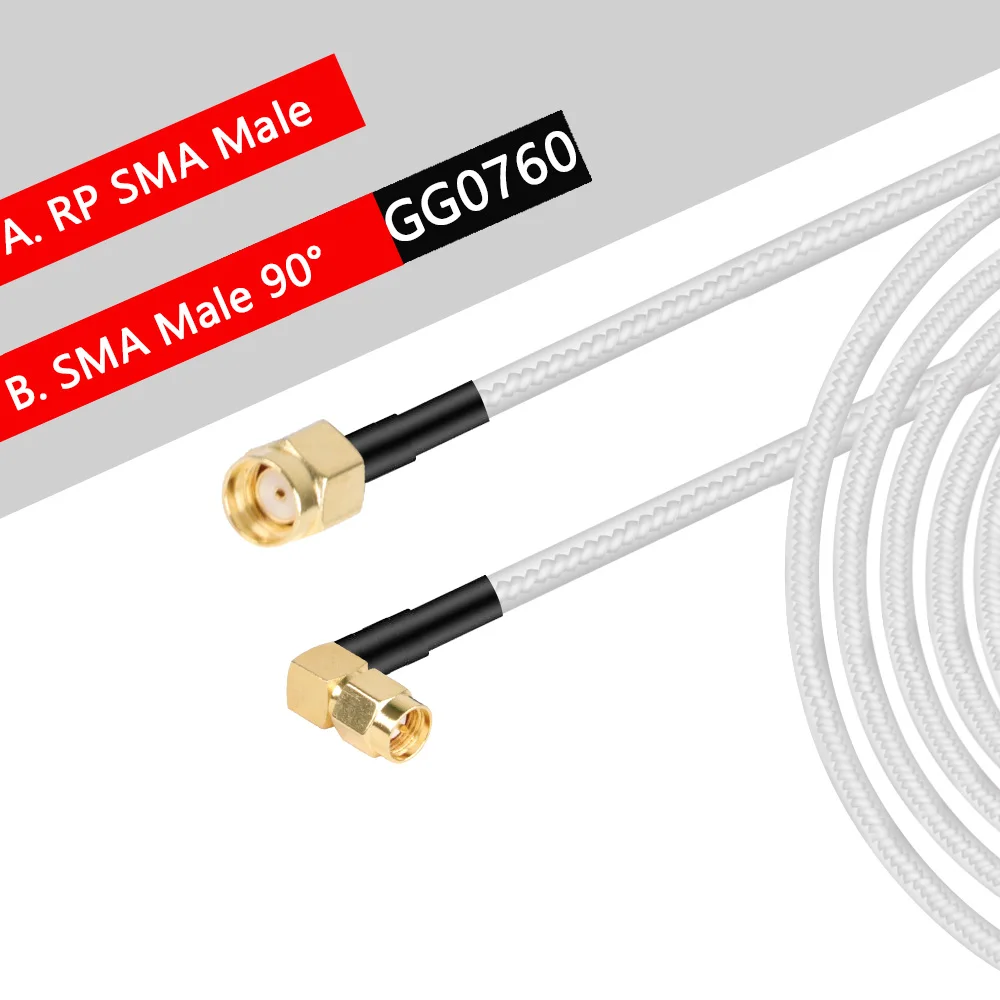 RP-SMA Male to SMA Male Right Angle 90 RG316 Pigtail Elbow SMA Coaxial Cable WiFi Router Antenna Extension Jumper