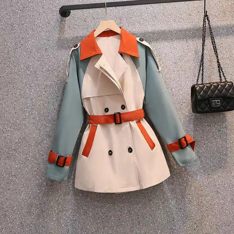 British Style Trench Women New Spring M-4XL Chic Designed Patchwork Vintage Temperament Streetwear All-match Fashion Overcoats