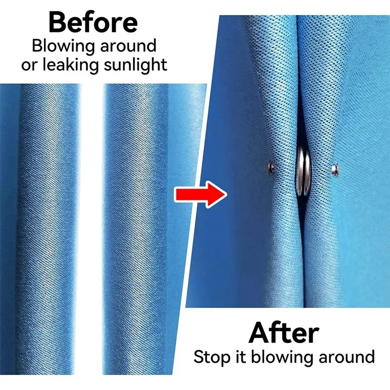 4/8Pairs Vorhang Magnetknopf Abnehmbare Vorhang Fix Verschluss Clip Verhindern Licht Einstellung Fenster Bildschirm Schließen Magnet Schnalle – Detail 6