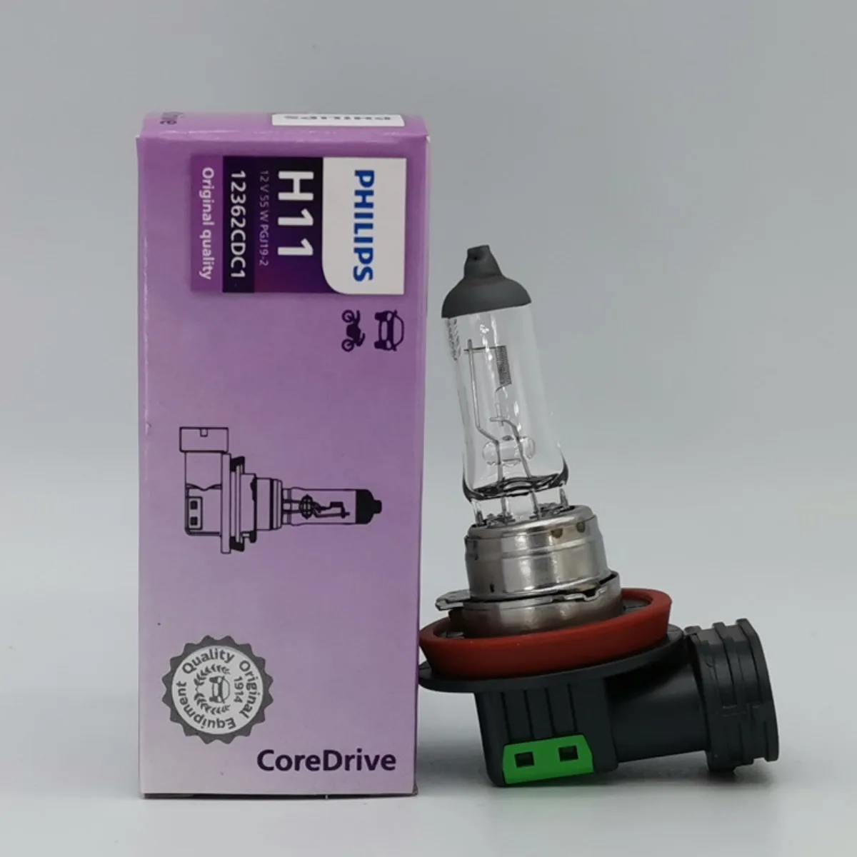 Philips Vision H11 12V 55W PGJ19-2 Genuine ECE Halogen Headlight Uses For Standard Car High Low Light Lamp 12362CDC1