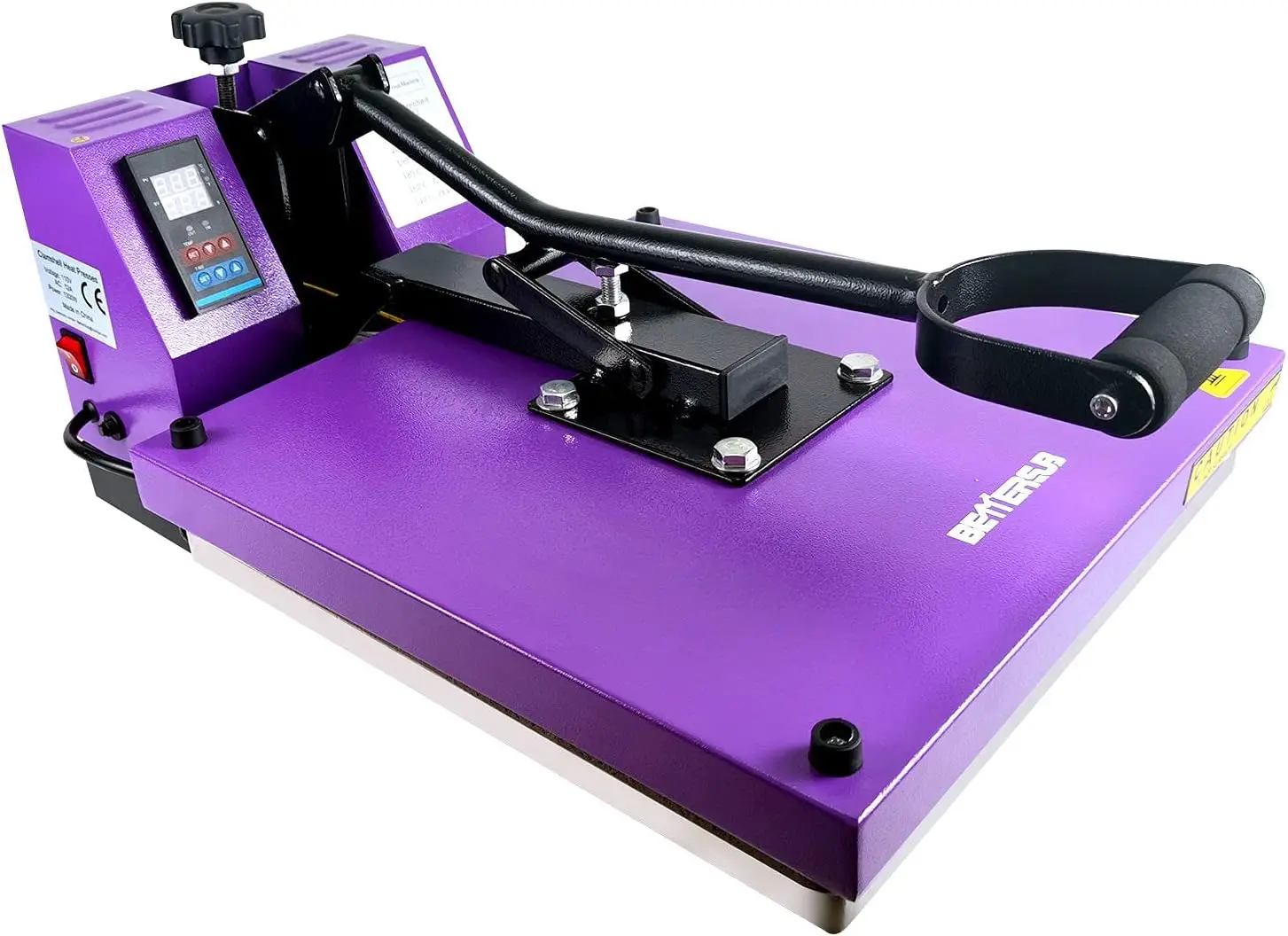 

15"x15" Clamshell Heat Press Machine for T-Shirts, Sublimation, HTV, Digital LCD Control, Teflon Coated, 0-440°F, 0-499s