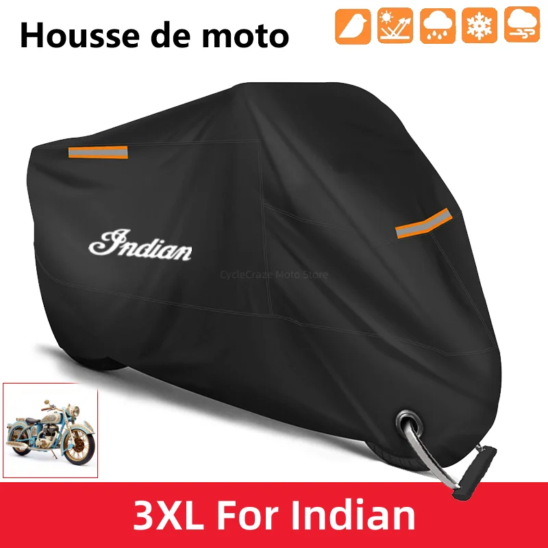 Juste de moto imperméable pour scooter extérieur, protection UV, anti-poussière et pluie, Indian FTR