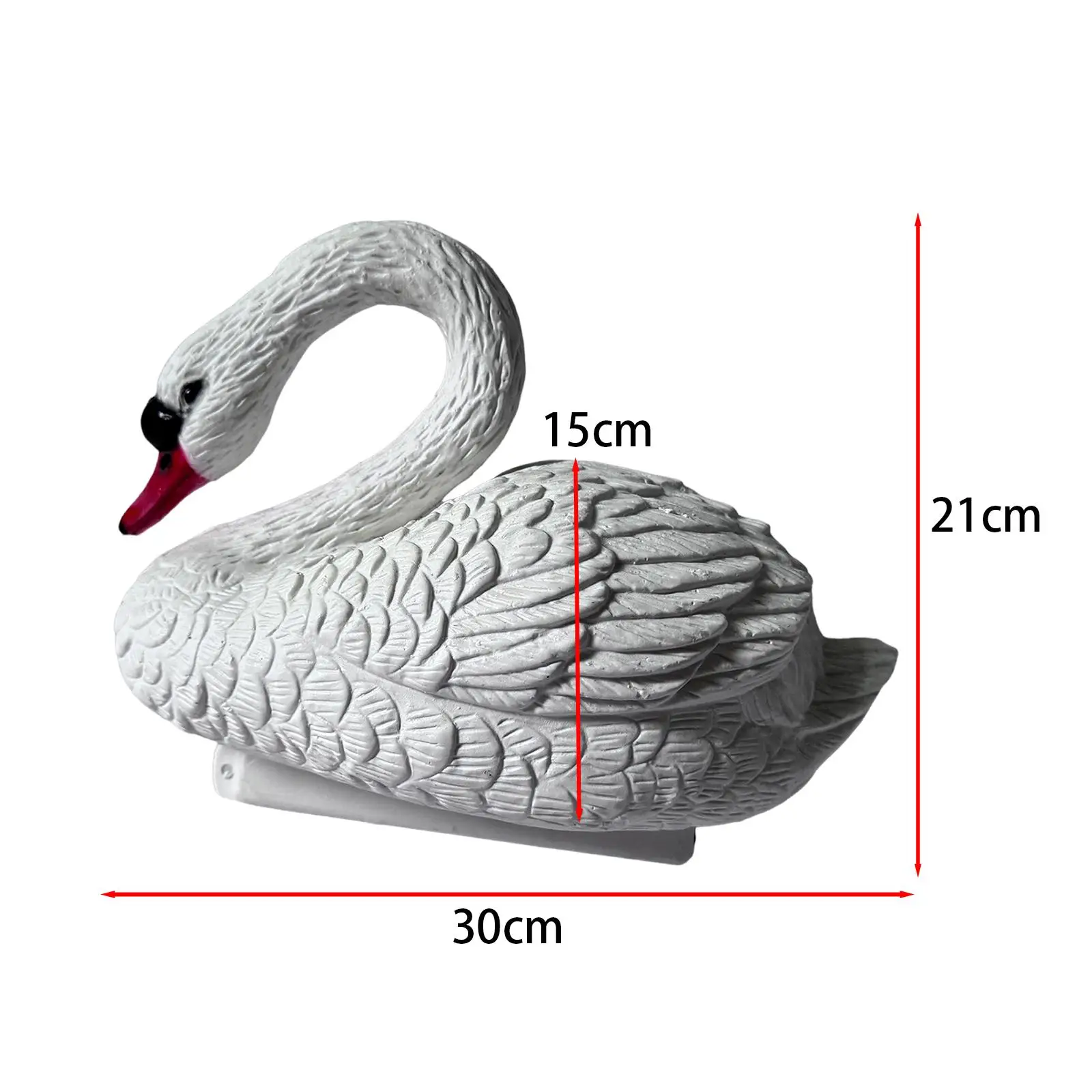 Garden Pond Float Swan Decoration Swan Figurka Float Zabawny, na zewnątrz, ozdoba, statua łabędzia ogrodowego Realistyczny do patio Basen