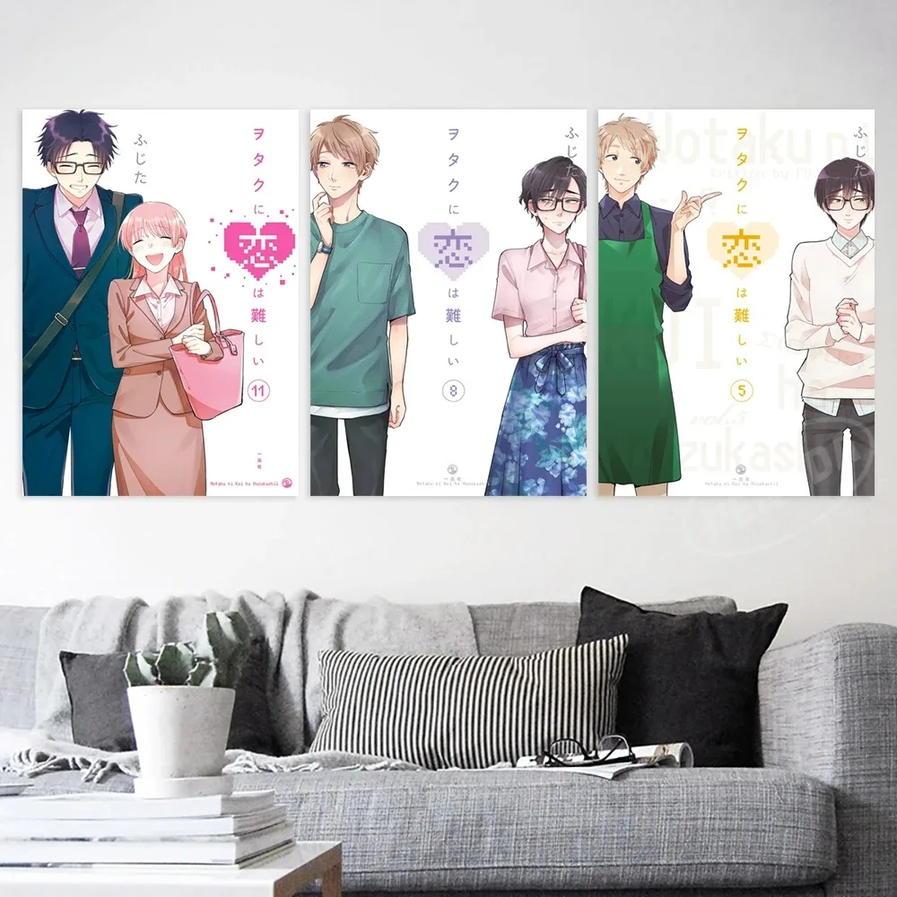 Canvas Picture Home Decor Nordic Wotakoi Love Is Hard For Otaku Painting Anime Wall Art HD Prints For Living Room Poster Modular