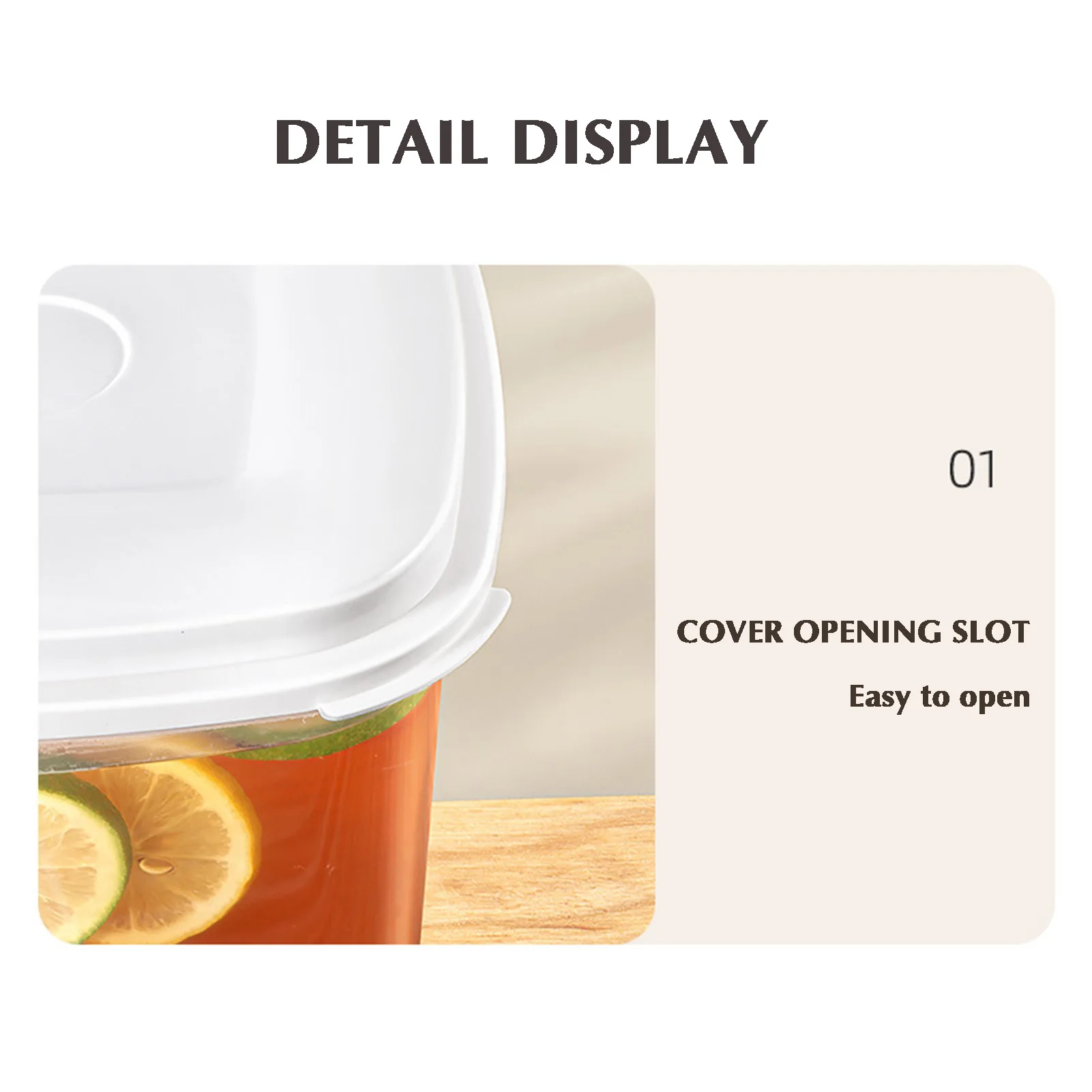 3.5L/5L Large Water Dispenser with Faucet Cold Water Bucket Fridge Beverage Drink Dispenser Plastic Fruit Juice Container