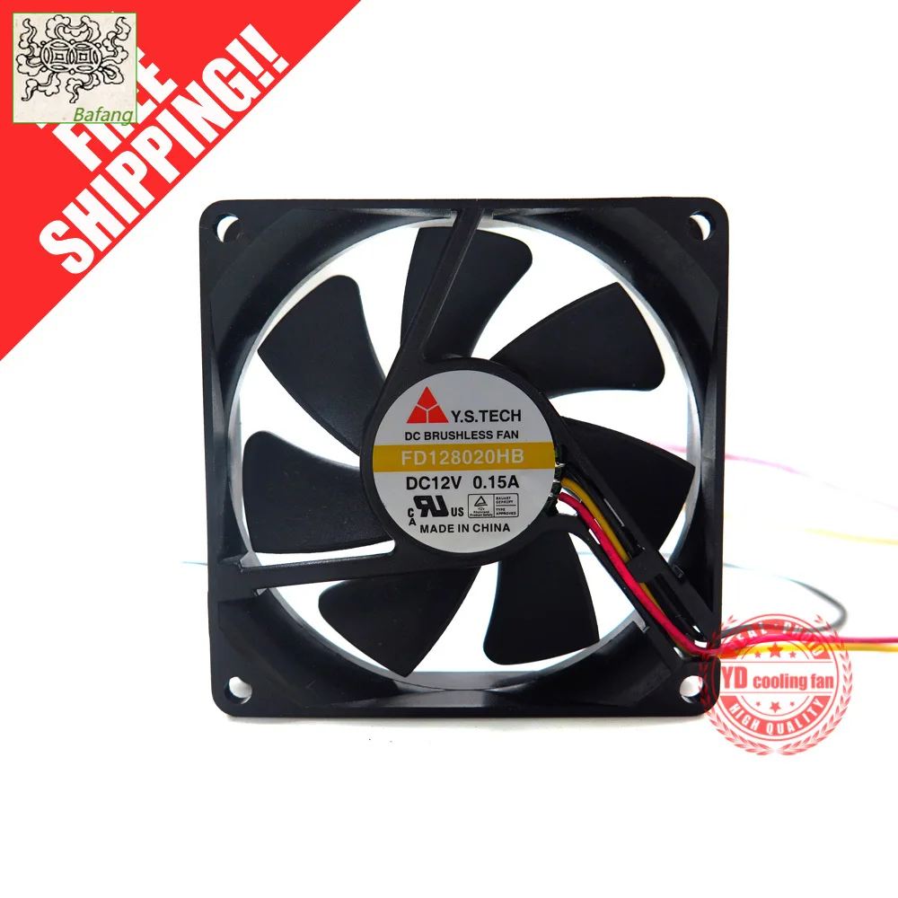 

Jinlingge для Y.S.TECH FD128020HB 8020 12 В 3PIN 8 см охлаждающий вентилятор