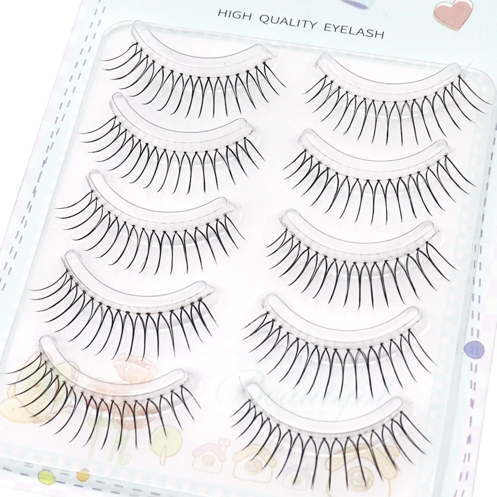 Koreanische U-förmige falsche Wimpern Ins Zhang Yuanying falsche Wimpern natürliche Wispy weiche V-förmige Wimpernverlängerung Comic Augen-Make-up