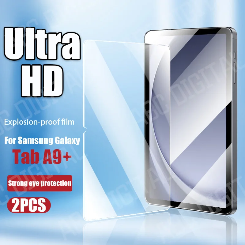 

2PCS Tempered Glass Film Ultra HD Scratch Proof 11inch Screen Protector for Samsung Galaxy Tab A9 Plus Tablet Accessories