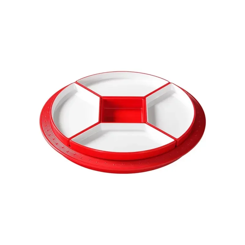 Tableware Three-grid Dish Grid Plate Braised Braised Vegetables Braised Cold Dishes Cold Dishes Platter Plate CombinationX9 3
