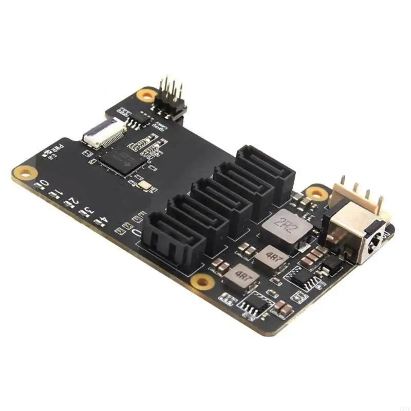 4X7E X1009 บอร์ดขยาย 5 พอร์ตช่วยเพิ่มสำหรับ RPi 5 5B การตั้งค่าหลายพอร์ตอะแดปเตอร์บอร์ดความเร็วสูงสุด 5Gbps