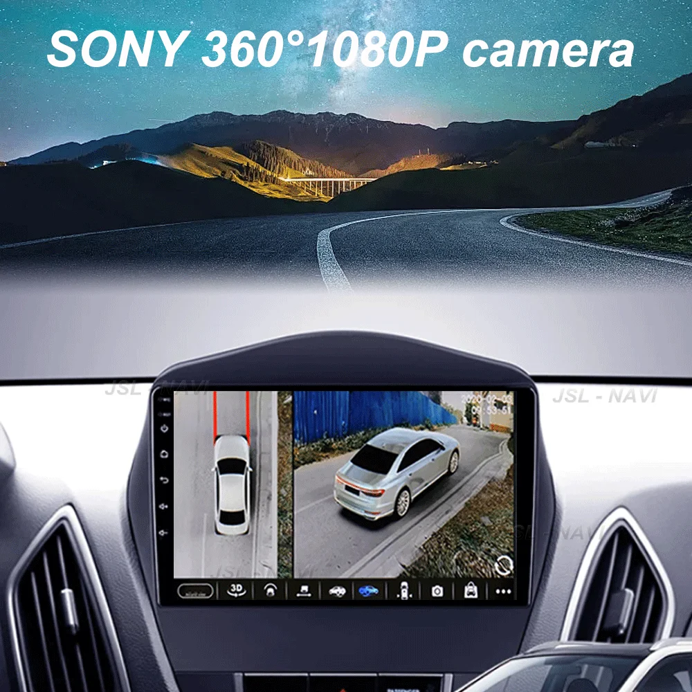 Android 16 Carplay Car Radio For Hyundai Tucson 2 LM IX35 2009-2015 Navigation GPS Multimedia Player WiFi stereo BT 360 Camera