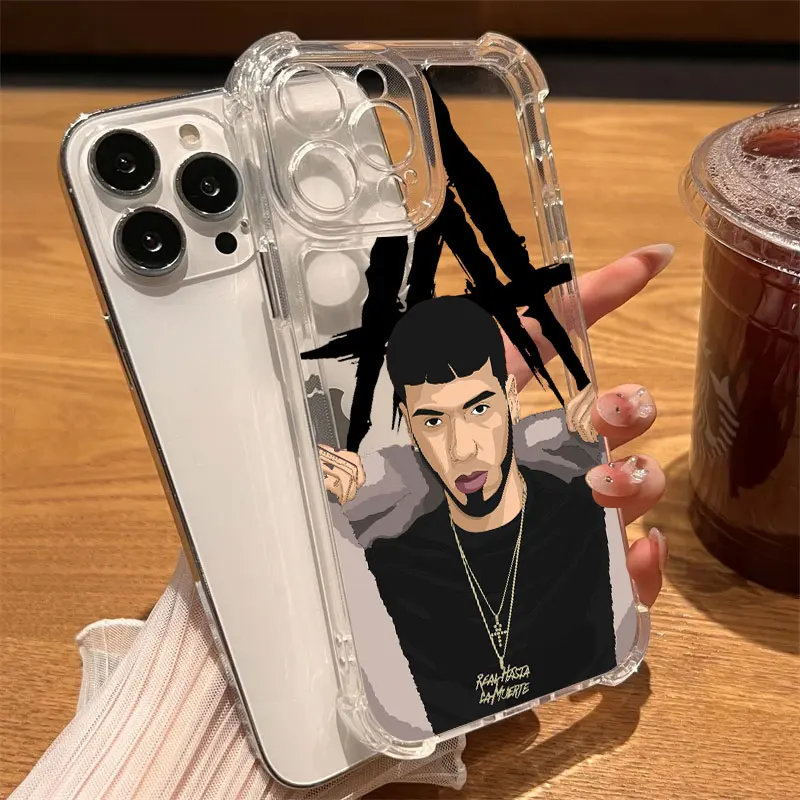 Anuel AA Real Hasta La Muerte Phone Case Clear For iPhone 17 16 14 15 11 12 13 Pro Max 16E 15 16 Plus 17Air Soft Anti-fall Cover