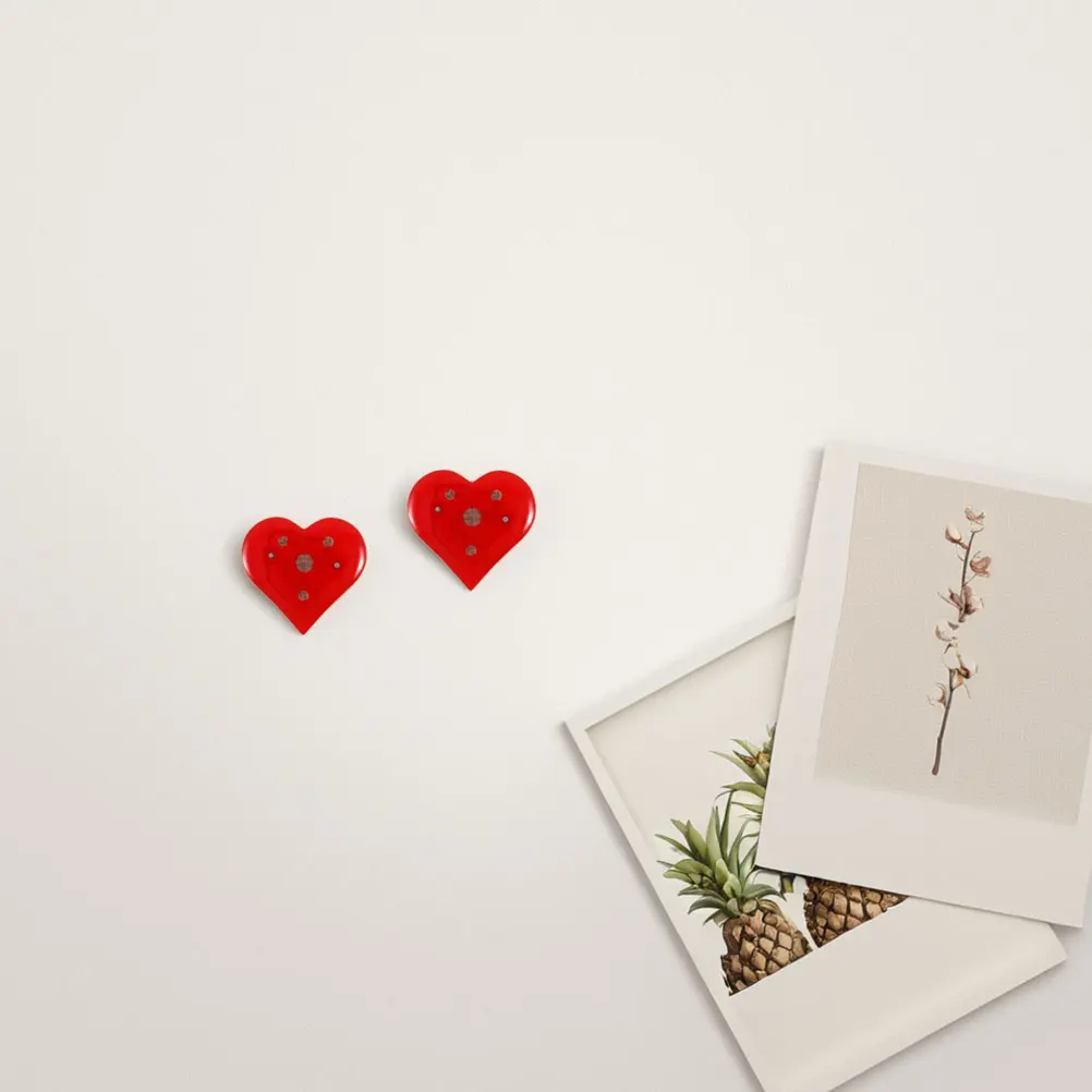 

18pcs Red Heart Shaped Brooch Pins Valentine'S Day Luminous Costume Accessory Wedding Lapel Decorative Party Sweater Nurse Funny