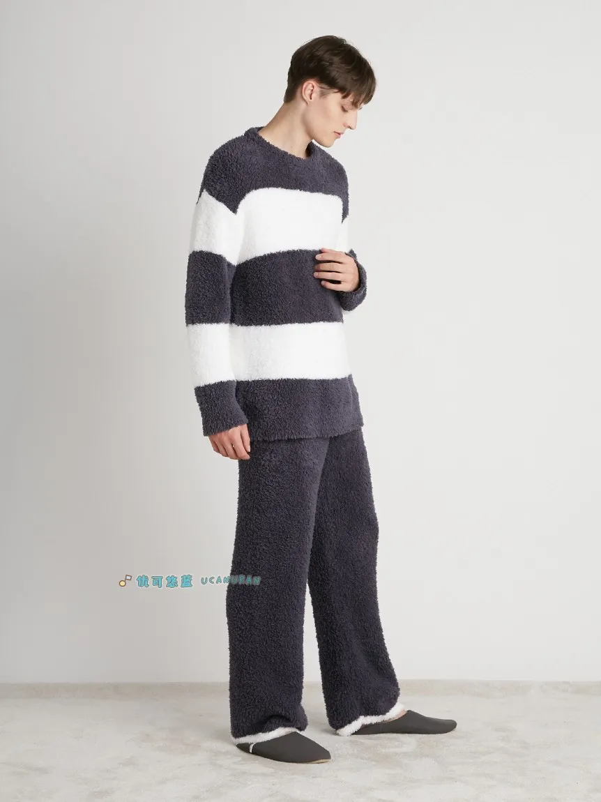 Japan Original Winter Soft Icecream Sweater Homewear Gelato Pajamas Classic Striped Sleepwear Loungewear