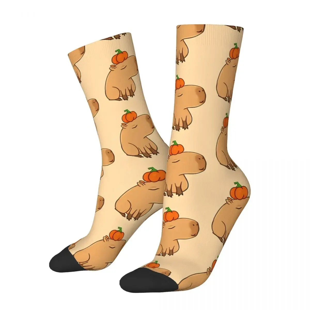 

Hip Hop Retro Pumpkin Crazy Men's Socks Capybara Unisex Harajuku Summer Socks Funny Happy Breathable Crew Sock Gifts