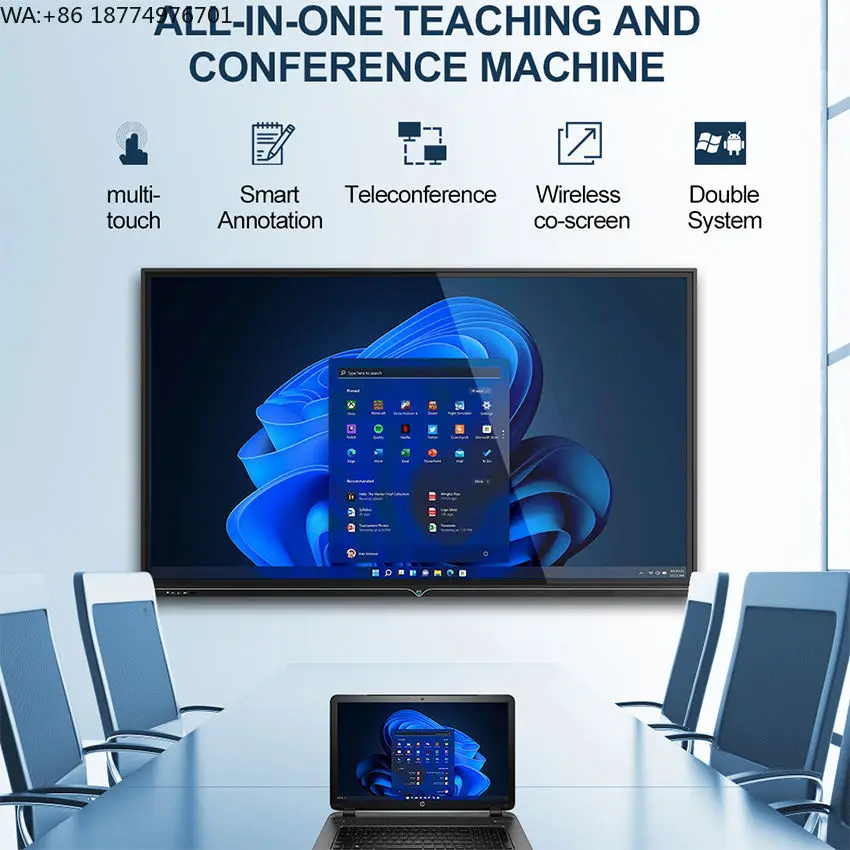 55 65 75 86 98 Inch Interactive Panel Interact Flat Panel Interactive Whiteboard Smart Board for Teaching Interactive Board 4k